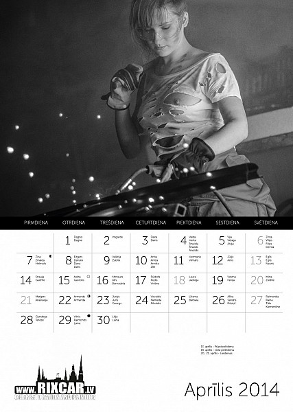 Rixcar kalendārs 2014